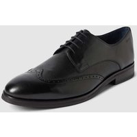 JOOP! SHOES Derby-Schuhe aus Büffelleder mit Label-Prägung in Black, Größe 43 von JOOP! SHOES