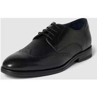 JOOP! SHOES Schnürschuhe aus Leder mit Ziernähten Modell 'pero kleitos' in Black, Größe 42 von JOOP! SHOES