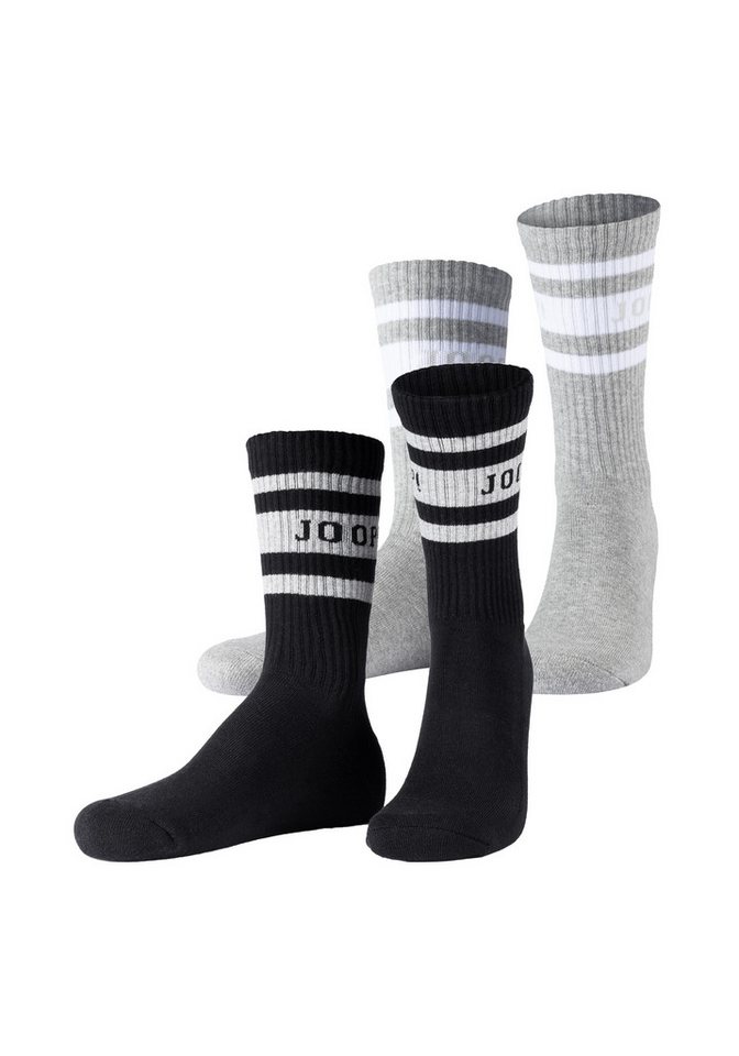 JOOP! Langsocken premium essentials (2er Pack) am Bund mit Logoschriftzug von JOOP!