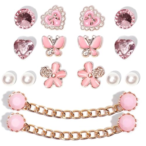 JOOTUEPO 16 Stück Schuh Charms für Clogs, für Charms Glitzer, Schuh Pins Stecker Aufstecker Anstecker Set, Abnehmbare PVC Shoe Charm für Mädchen Frauen Kinder von JOOTUEPO