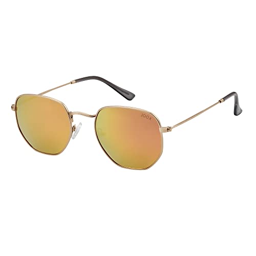 JOOX Vintage Hexagonal Polarisierte Sonnenbrille für Damen Herren, Mode Kleiner Metallrahmen von JOOX