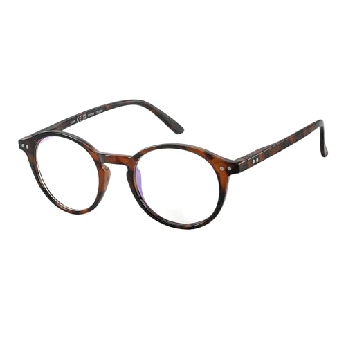 JOOX Vintage Lesebrille für Herren Damen,Runde Lesehilfe Brille mit Federscharnieren +2.50 von JOOX