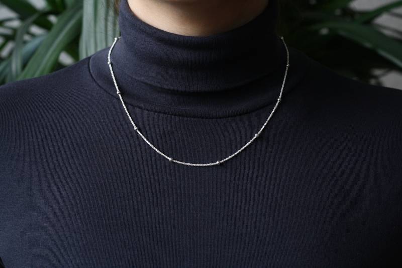 Silber | 925 Halskette - Kugelkette Silber | 925 Halskette - Kugelkette von JOOYSshop