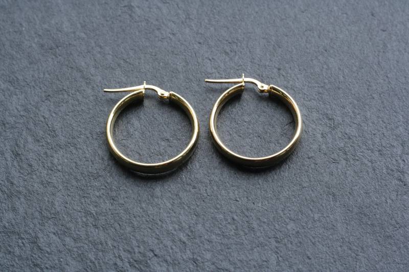Silber | 925 Ohrringe Creolen M, Vergoldet Silber | 925 Ohrringe Creolen M, Vergoldet von JOOYSshop