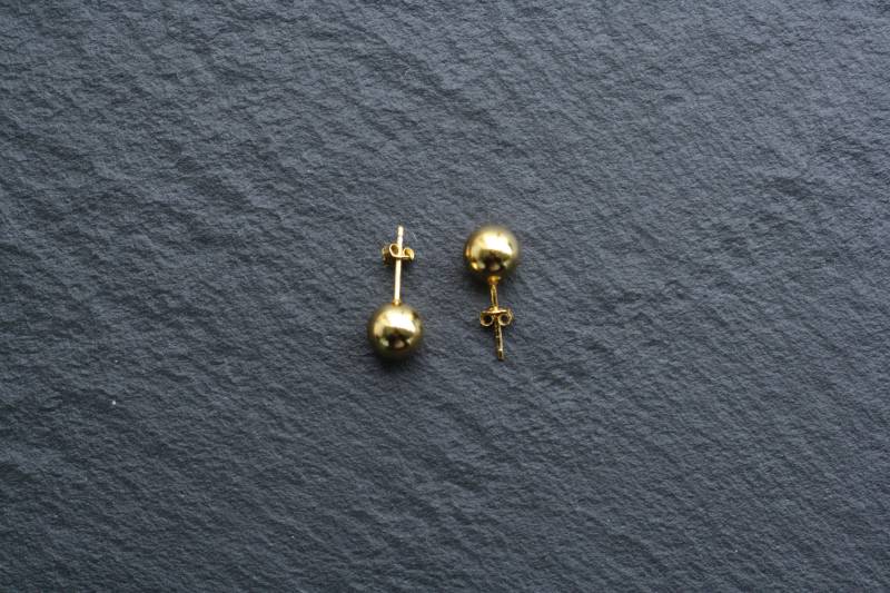 Silber | 925 Ohrstecker Mit Kugel, Vergoldet Silber | 925 Ohrstecker Mit Kugel, Vergoldet von JOOYSshop
