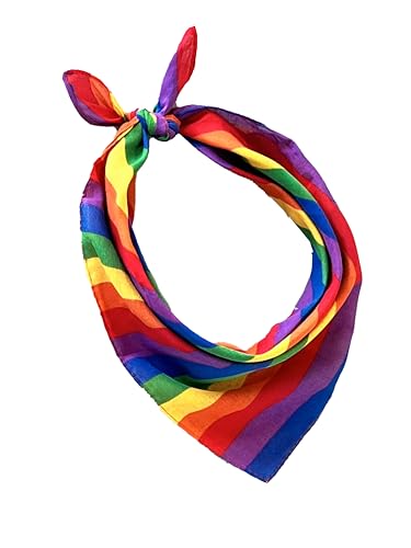 Bandana 100% Baumwolle 3/5/10 Set für Damen Herren Kinder Unisex Einfarbig und/oder Paisley Muster Code A644, regenbogen, Set 20 pz von JOPHY & CO.