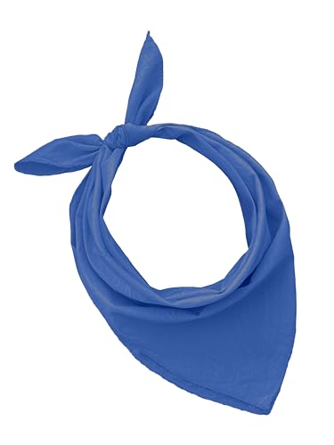 Bandanas 100% Baumwolle für Damen Herren Kinder Unisex mit Paisley Muster Taschentuch Kopfbedeckung Haarschal Halsband Handgelenk Kopf COD.644, Bambus Royal, One size von JOPHY & CO.