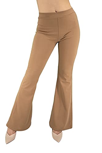 Cabana Damen-Hose, leicht, bequem, breit, elastisch, aus Stoff (Code 6038), Camel, M von JOPHY & CO.