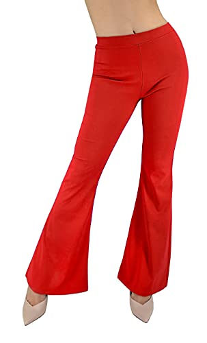 Cabana Damen-Hose, leicht, bequem, breit, elastisch, aus Stoff (Code 6038), rot, XL von JOPHY & CO.