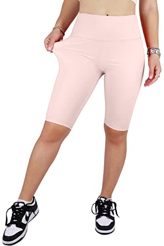 JOPHY & CO Damen-Leggings über dem Knie, kurz, elastisch, unter der Kleidung (Cod. 9821), Rosa, M von JOPHY & CO.