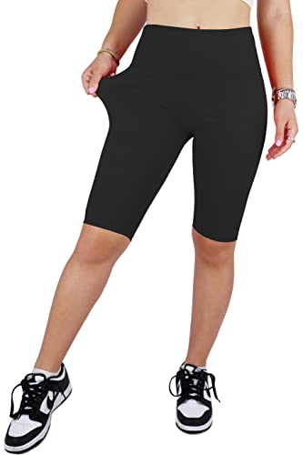 JOPHY & CO Damen-Leggings über dem Knie, kurz, elastisch, unter der Kleidung (Cod. 9821), Schwarz , L von JOPHY & CO.