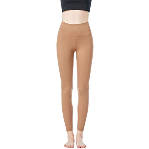 JOPHY & CO. Leggings für Damen, Bielastisch, hohe Taille, für Fitness, Sport, Yoga-Hose, weich, elastisch (Cod. 9839), Camel, XL von JOPHY & CO.