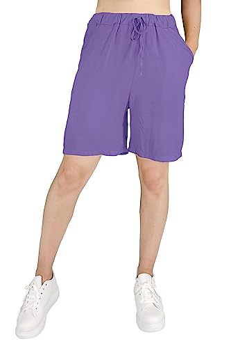 JOPHY & CO. Bermuda Damen 100% Viskose (Cod. 6425 & 6426), Violett (Artikelnummer 6426), XL von JOPHY & CO.