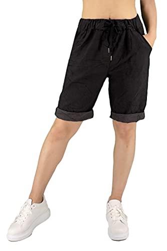 JOPHY & CO. Bermuda-Hose für Damen, einfarbig, (Artikelnummer 3006), Schwarz , L von JOPHY & CO.