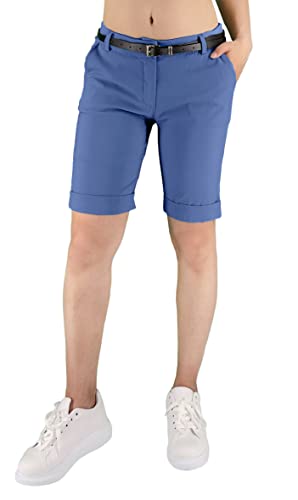 JOPHY & CO. Bermudahose für Damen mit Gürtel und Taschen (cod. 3009), Marineblau, XL von JOPHY & CO.