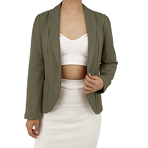 JOPHY & CO. Blazer Jacke für Damen mit langen Ärmeln (Cod. 6026), Militär, M von JOPHY & CO.