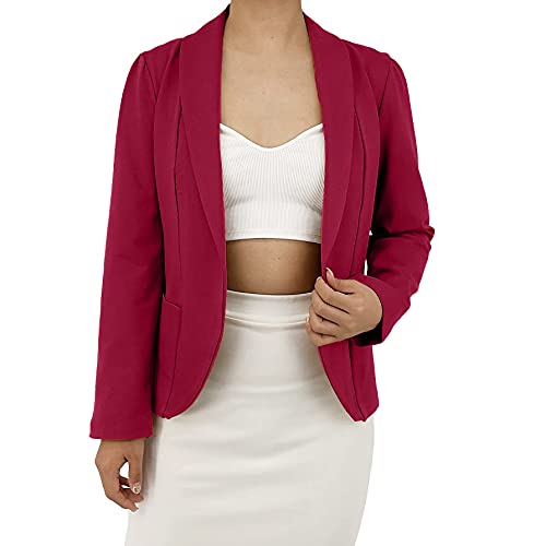 JOPHY & CO. Blazer Jacke für Damen mit langen Ärmeln (Cod. 6026), rot, L von JOPHY & CO.