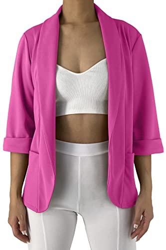 JOPHY & CO. Blazer Damenjacke mit Taschen (Code 5572) (as3, Alpha, s, Regular, Regular, Fuchsia) von JOPHY & CO.