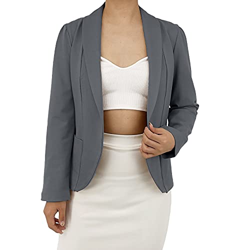 JOPHY & CO. Blazer Jacke für Damen mit langen Ärmeln (Cod. 6026), grau, XXX-Large von JOPHY & CO.