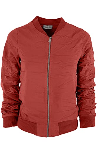 JOPHY & CO. Bomberjacke für Damen mit Reißverschluss und Taschen (Artikelnummer: 9376), rot, 50 von JOPHY & CO.