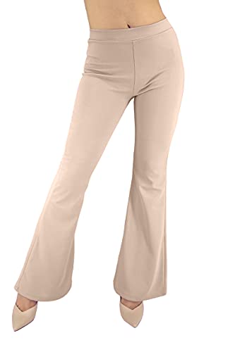 JOPHY & CO. Cabana Casual-Hose für Damen, leicht, bequem, breit, elastisch, aus Stoff (Artikelnummer: 6038), Cabana, Beige XL von JOPHY & CO.