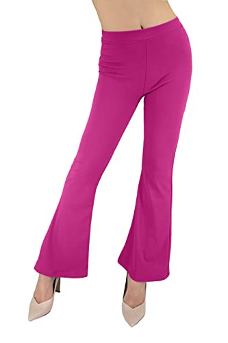 JOPHY & CO. Cabana Damen-Hose, leicht, bequem, breit, elastisch, aus Stoff (Code 6038), Fuchsia, XXL von JOPHY & CO.