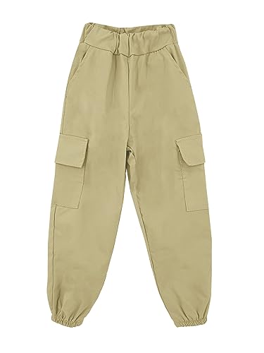JOPHY & CO. Cargohose für Mädchen Streetwear mit mehreren Taschen (Code 8800), Camel, 10 Jahre von JOPHY & CO.