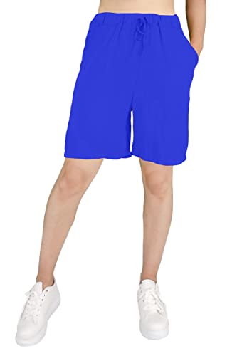 JOPHY & CO. Damen-Bermuda 100% Viskose (Cod. 6426), Royal (Artikelnummer 6426), XXL von JOPHY & CO.