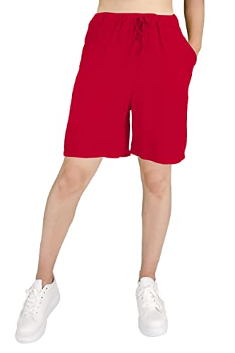 JOPHY & CO. Damen Bermuda 100% Viskose (Code 6425 & 6426), Rot (6426), XL von JOPHY & CO.