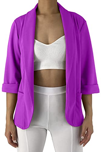 JOPHY & CO. Damen Blazer Jacke mit Taschen (Code 5572), Amarena, XXL von JOPHY & CO.