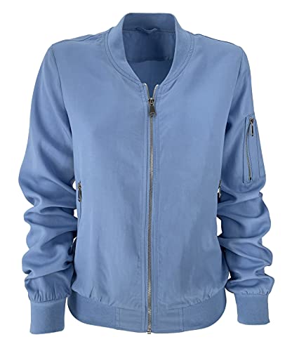 JOPHY & CO. Damen Bomberjacke mit lässigem Reißverschluss Outwear (cod. 2501) (S, Hellblau) von JOPHY & CO.