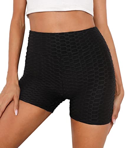 JOPHY & CO. Damen Leggings über dem Knie Kurze Elastische Shorts unter Kleidung (cod. 9821), Schwarz Jacquard, Medium von JOPHY & CO.