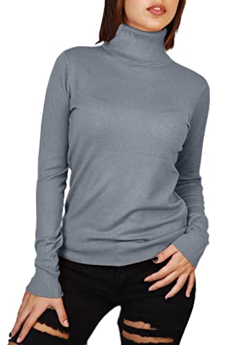 JOPHY & CO. Damen-Pullover mit hohem Kragen (cod. 22053), grau, XL von JOPHY & CO.