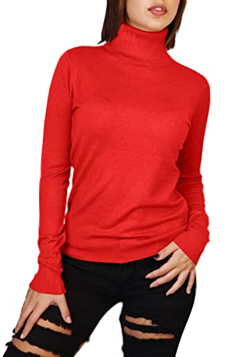 JOPHY & CO. Damen-Pullover mit hohem Kragen (cod. 22053), rot, M von JOPHY & CO.