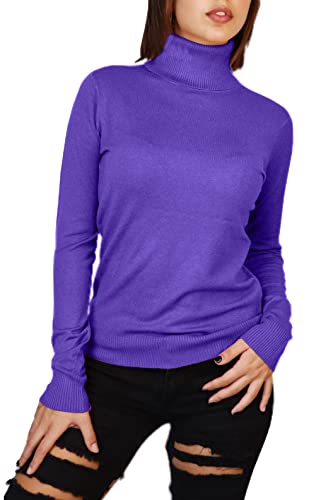 JOPHY & CO. Damen-Pullover mit hohem Kragen (cod. 22053), violett, M von JOPHY & CO.