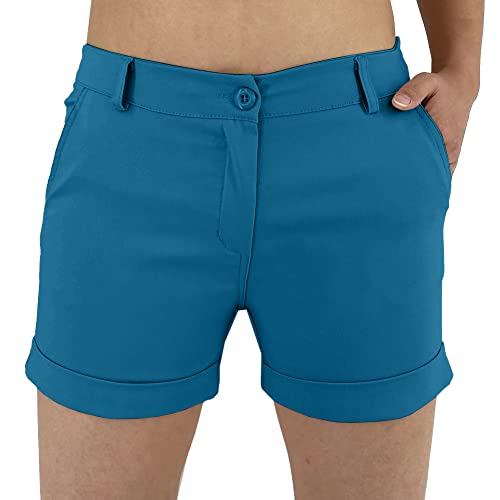 JOPHY & CO. Kurze Shorts für Damen mit Taschen (Art. 3019), Petrol, XXX-Large von JOPHY & CO.