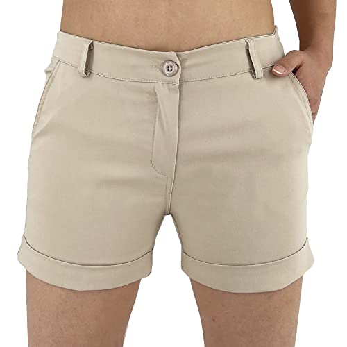 JOPHY & CO. Kurze Damen-Shorts mit Taschen (Code 3019), beige, XL von JOPHY & CO.