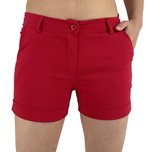 JOPHY & CO. Kurze Shorts für Damen mit Taschen (Art. 3019), rot, M von JOPHY & CO.