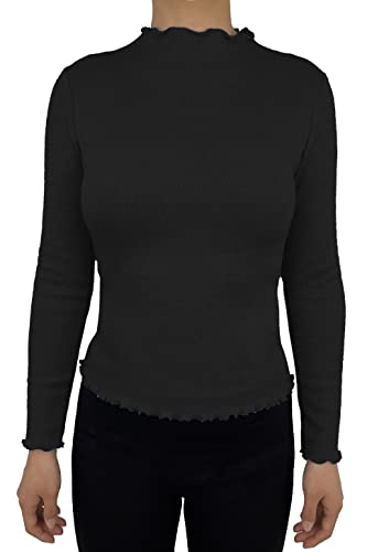 JOPHY & CO. Langarm-Pullover für Damen, mittel-hoher Kragen, Artikelnummer 70568, Schwarz , One size von JOPHY & CO.