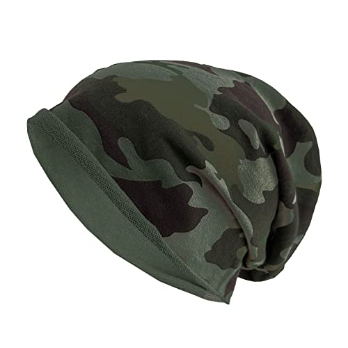 JOPHY & CO. Mütze aus 100 % Baumwolle, elastisch, lange Unisex, für Erwachsene, Herren, Damen und Kinder, Hut im Slouch-Stil, leicht, Cod.1213, Militär Camouflage, One size von JOPHY & CO.