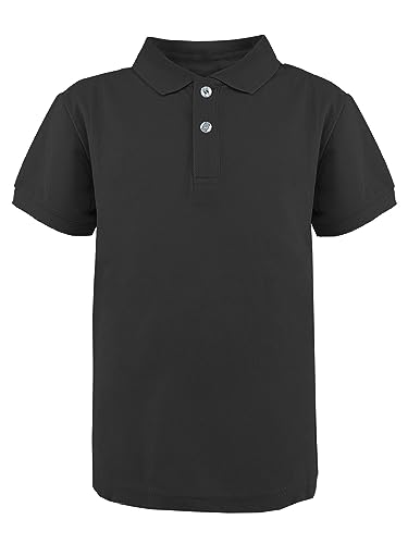 JOPHY & CO. Poloshirt für Schultraining, kurzärmelig und lang, für Kinder und Jugendliche, Unisex, Artikelnummer 2900, 2904 Schwarz, 4 Jahre von JOPHY & CO.