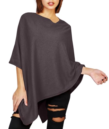 JOPHY & CO. Poncho für Damen, aus Kaschmir-Mischgewebe, braun, 50 von JOPHY & CO.