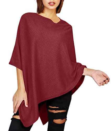 JOPHY & CO. Poncho für Damen, gemischt, Kaschmir, bordeaux, L von JOPHY & CO.