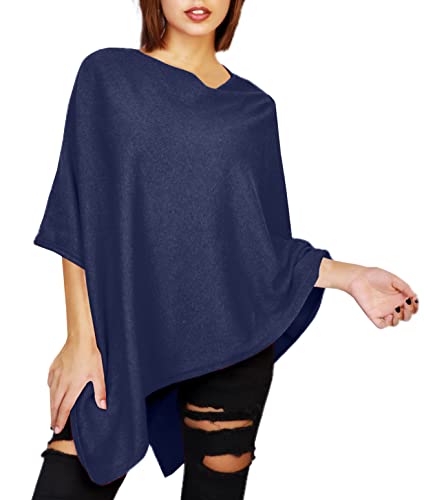 JOPHY & CO. Poncho für Damen, gemischt, Kaschmir, dunkelblau, 42 von JOPHY & CO.