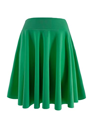Jophy & Co. Damenrock mit Plisseefalten, mittellang, für verschiedene Gelegenheiten, elastischer Bund (Artikelnr. 7089), grün, XL von JOPHY & CO.