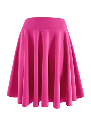 Jophy & Co. Damenrock mit Plisseefalten, mittellang, für verschiedene Gelegenheiten, elastischer Bund (Artikelnr. 7089), fuchsia, XXL von JOPHY & CO.