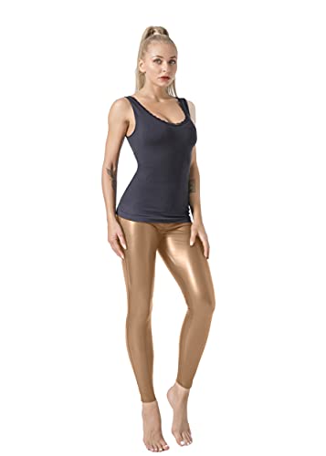 JOPHY & CO. Skinny Damen-Leggings aus Push-Up-Kunstleder, Farben matt (Cod. 9810), Camel, XL von JOPHY & CO.
