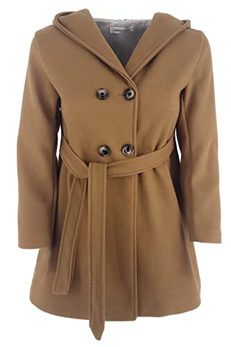 JOPHY & CO. Zweireihiger Mädchen-Mantel mit Kapuze und Taschen (Code 2078), Camel, 6 Jahre von JOPHY & CO.