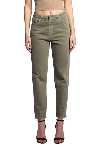 Jophy & Co Damenhose mit tief sitzendem Schritt und fünf Taschen, aus elastischer Baumwolle (Code 937), militär-grün, M von JOPHY & CO.