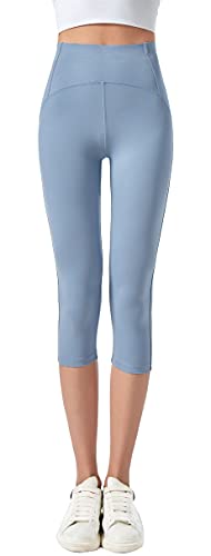 Jophy & Co. 3/4-Leggings für Damen, elastisch, für Yoga und Pilates, Artikelnr. 9901)., denim, Small von JOPHY & CO.